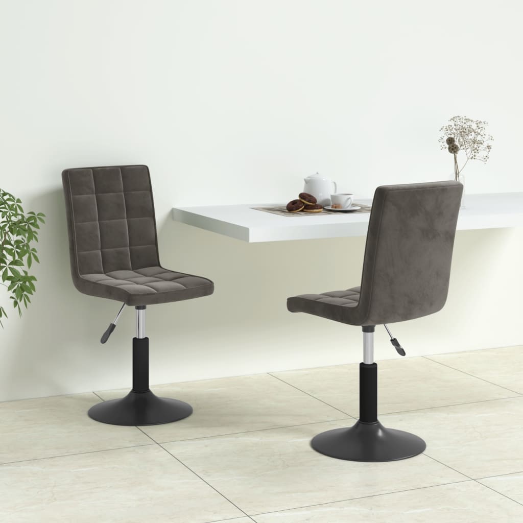 Sillas De Comedor Giratorias 2 Uds Terciopelo
