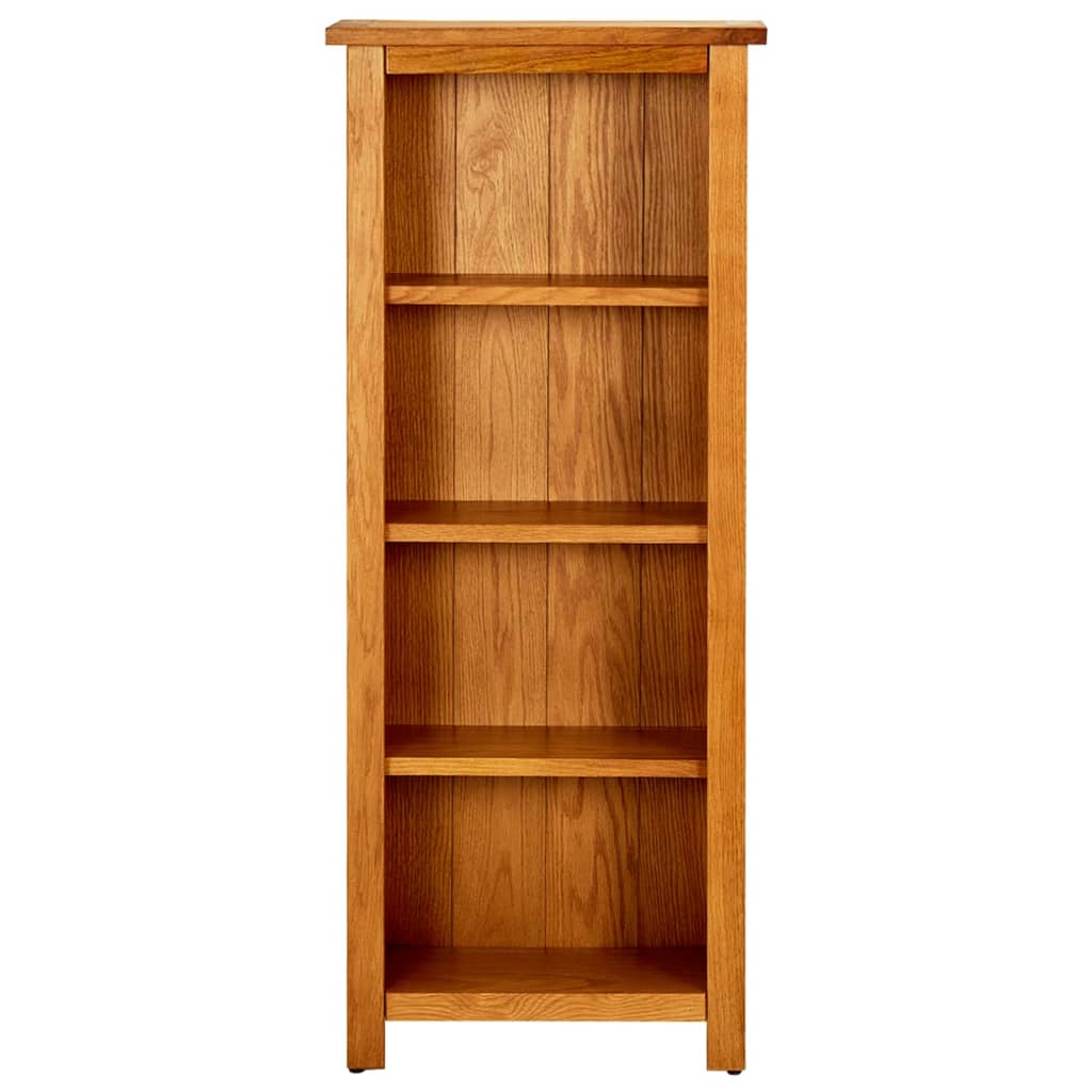 Estantería De 4 Niveles Madera Maciza De Roble