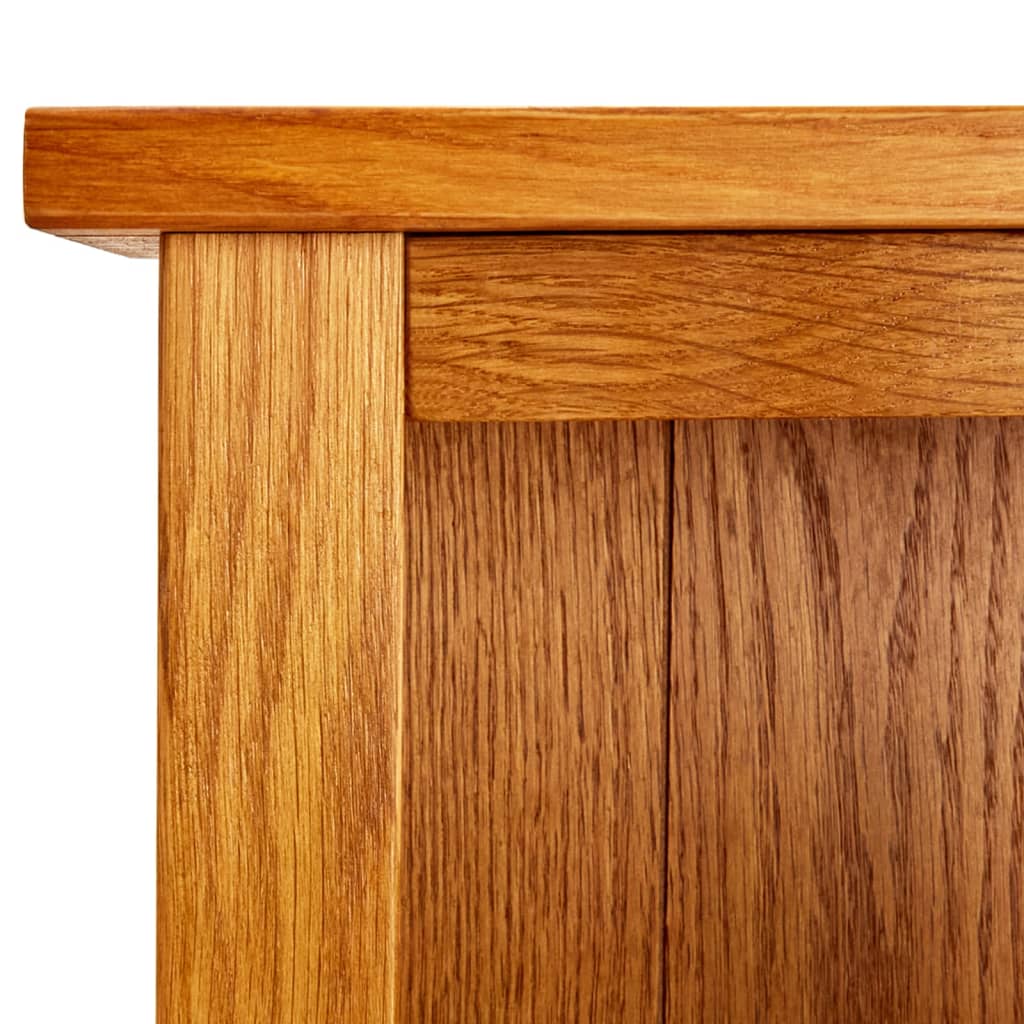 Estantería De 4 Niveles Madera Maciza De Roble