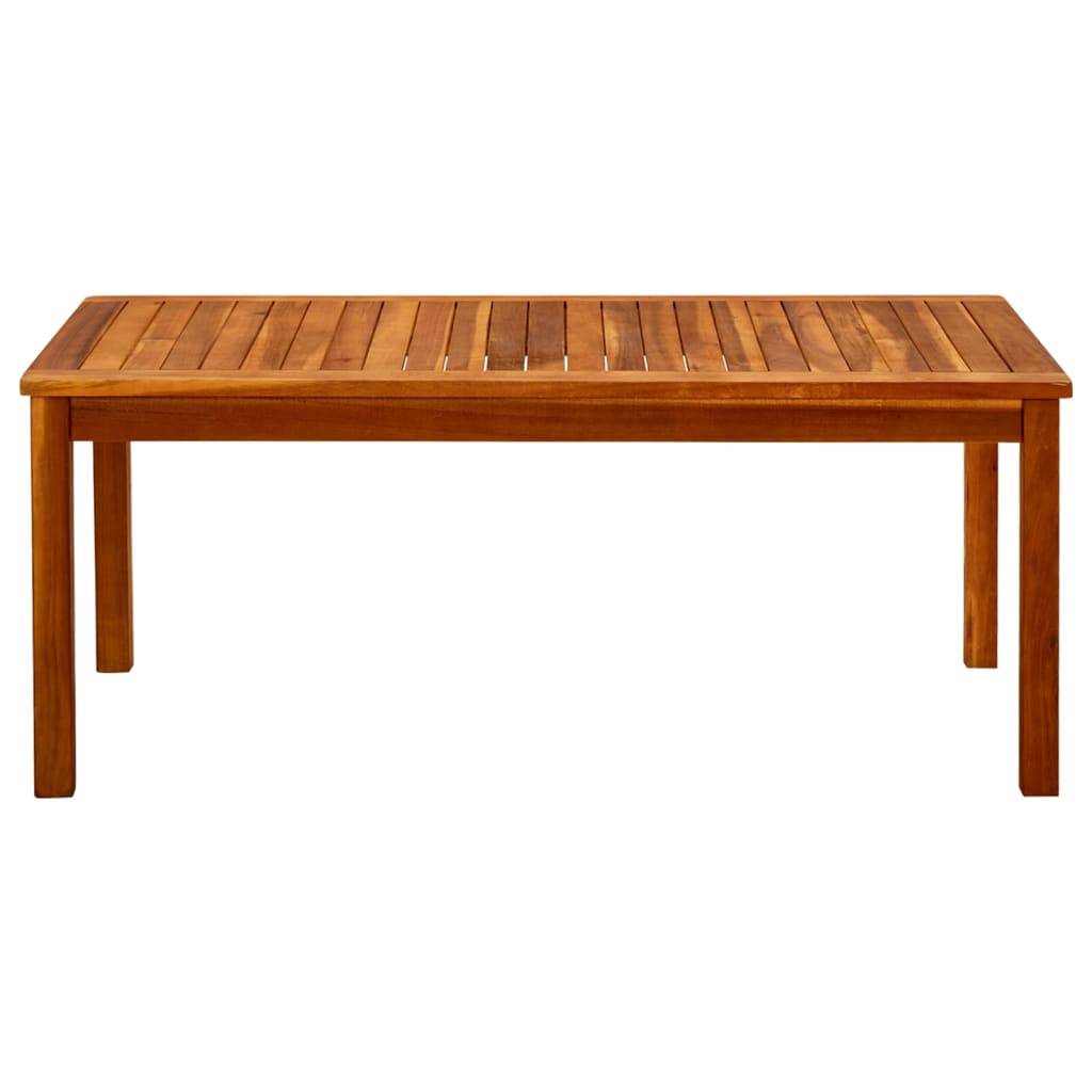 Mesa De Centro De Jardín Madera Maciza De Acacia