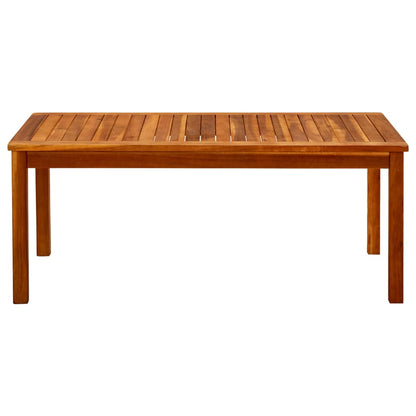 Mesa De Centro De Jardín Madera Maciza De Acacia