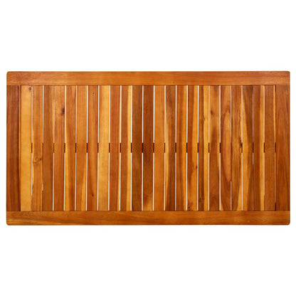 Mesa De Centro De Jardín Madera Maciza De Acacia