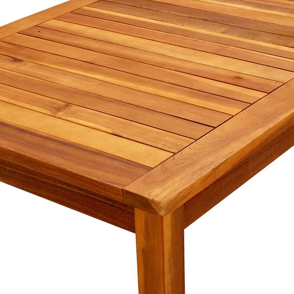 Mesa De Centro De Jardín Madera Maciza De Acacia