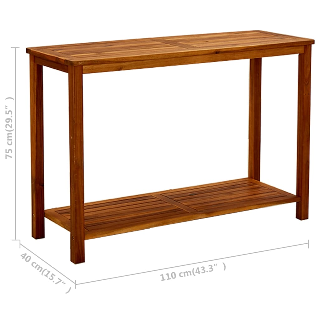 Mesa Consola De Jardín Madera Maciza De Acacia