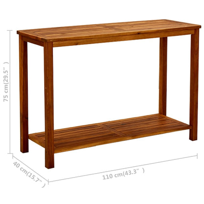 Mesa Consola De Jardín Madera Maciza De Acacia
