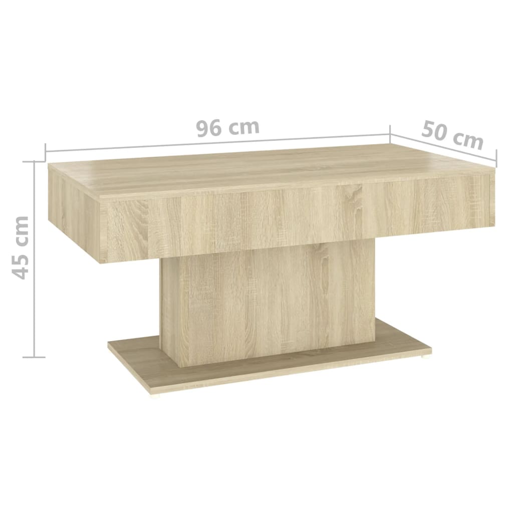 Mesa De Centro Madera Contrachapada 96X50X45 Cm