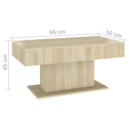 Mesa De Centro Madera Contrachapada 96X50X45 Cm