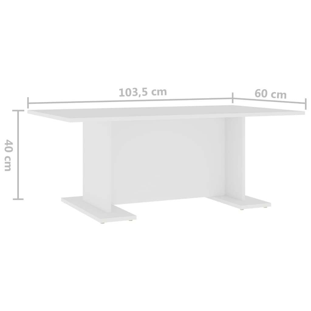 Mesa De Centro De Madera Contrachapada 103,5X60X40 Cm