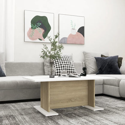 Mesa De Centro De Madera Contrachapada 103,5X60X40 Cm