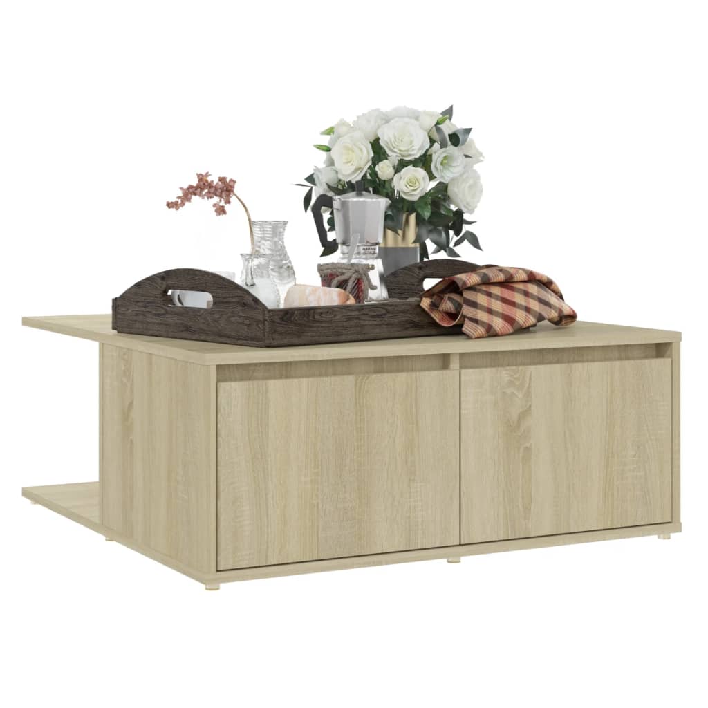 Mesa De Centro Madera Contrachapada 80X80X31 Cm