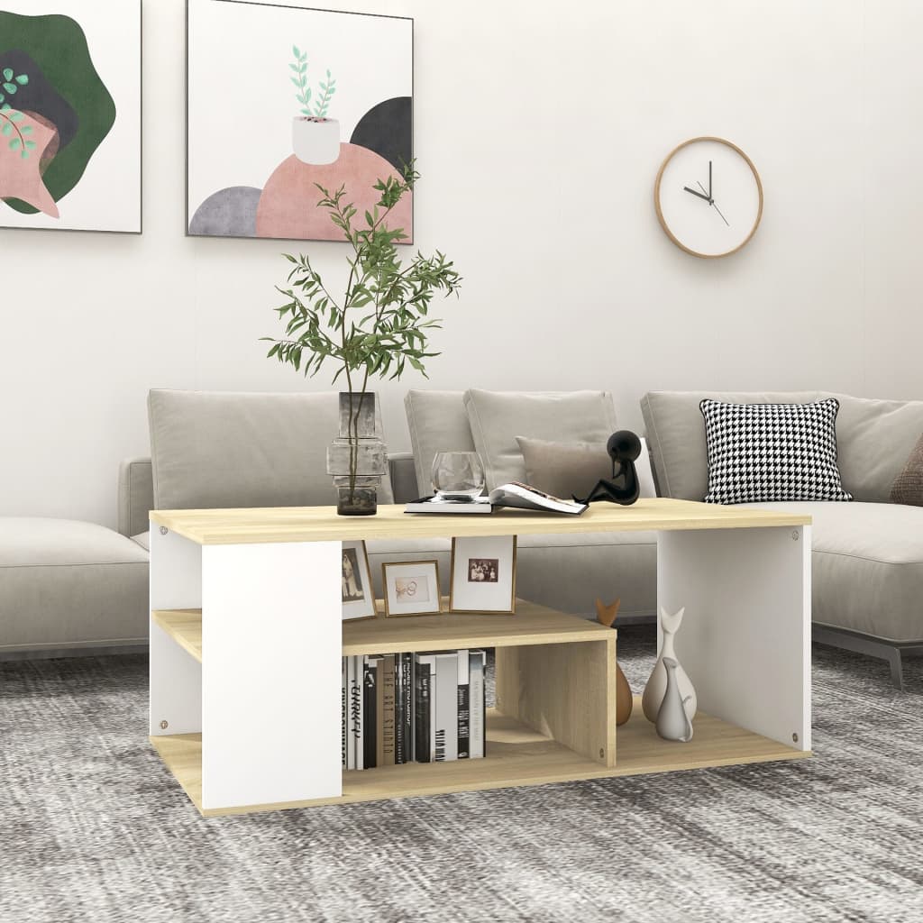 Mesa De Centro Madera Contrachapada 100X50X40 Cm