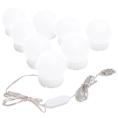 Espejo De Pared Con Luces Led Redondo De Vidrio