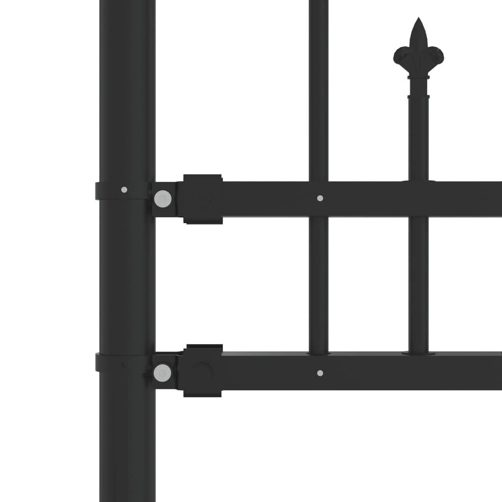 Valla De Jardín Kampen Con Punta De Lanza Negra, 240 X 175 Cm, Acero