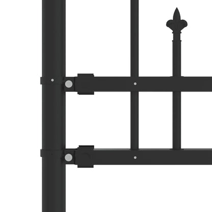 Valla De Jardín Kampen Con Punta De Lanza Negra, 240 X 175 Cm, Acero