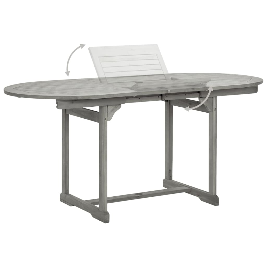 Juego De Comedor De Jardín 5 Piezas Madera Maciza De Acacia