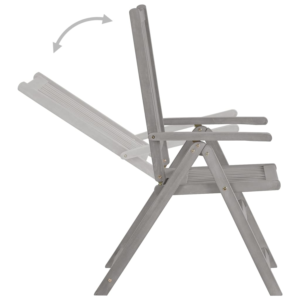 Juego De Comedor De Jardín 5 Piezas Madera Maciza De Acacia