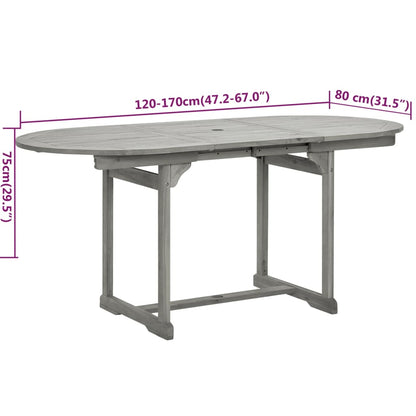 Juego De Comedor De Jardín 5 Piezas Madera Maciza De Acacia
