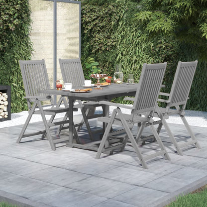 Juego De Comedor De Jardín 5 Piezas Madera Maciza De Acacia