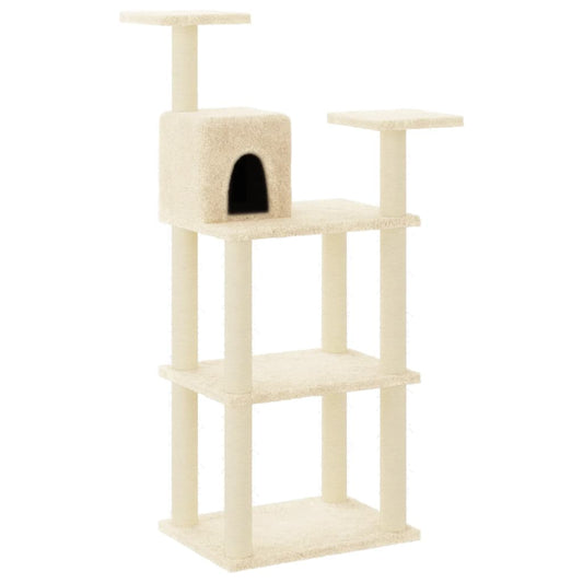 Rascador Para Gatos Con Postes De Sisal Color 118,5 Cm