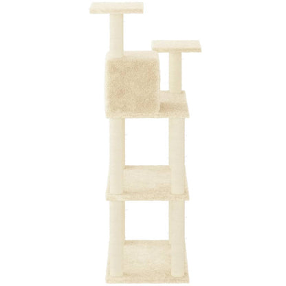 Rascador Para Gatos Con Postes De Sisal Color 118,5 Cm