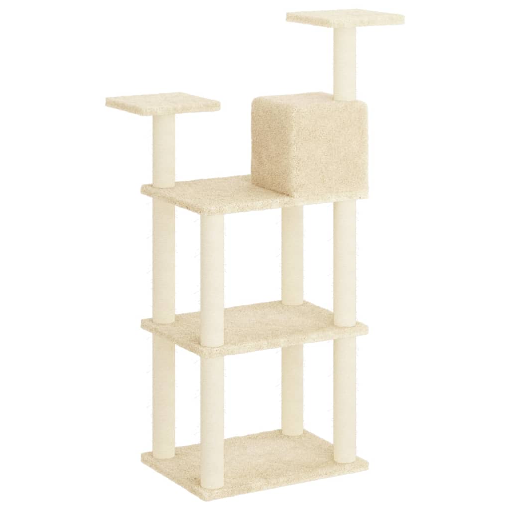 Rascador Para Gatos Con Postes De Sisal Color 118,5 Cm