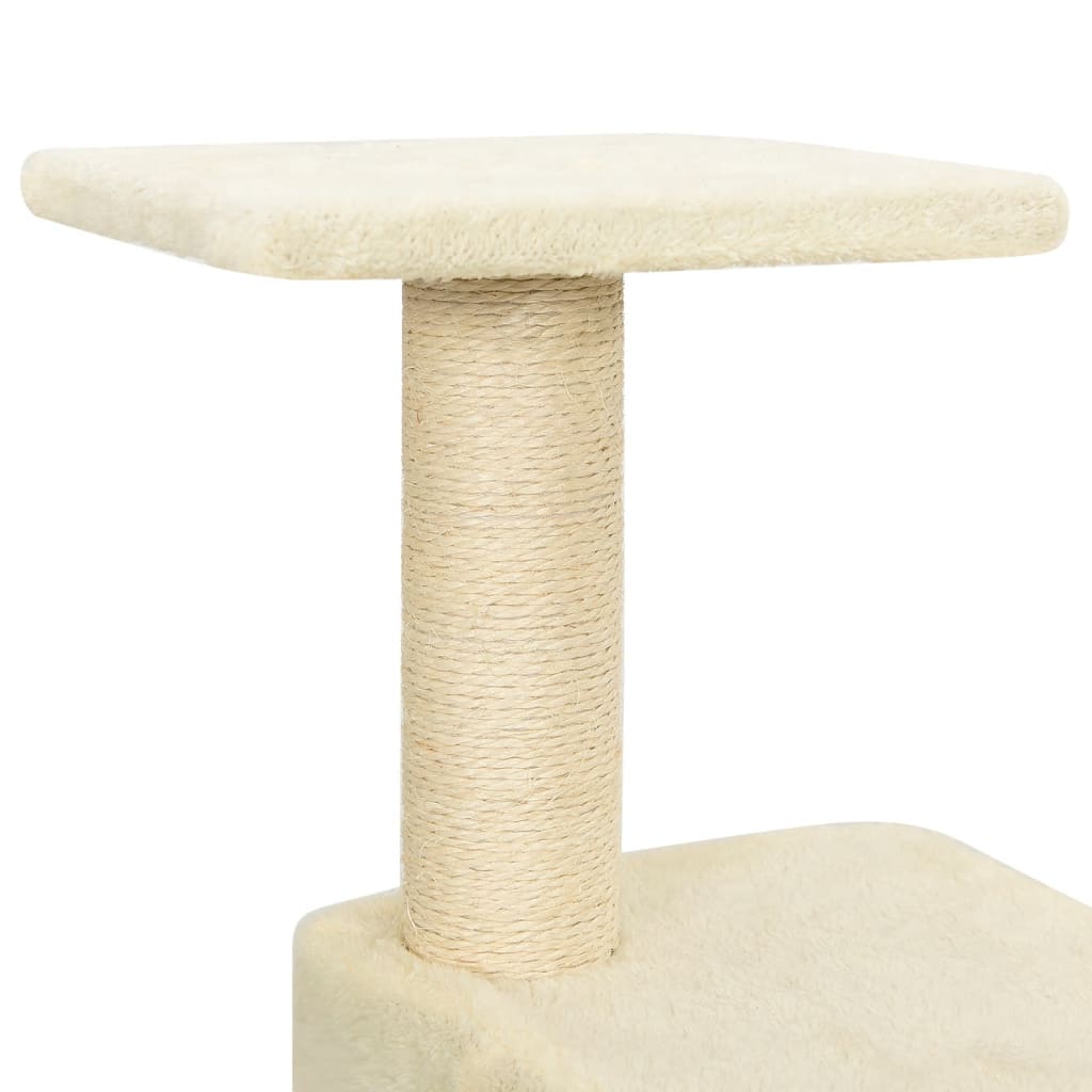 Rascador Para Gatos Con Postes De Sisal Color 118,5 Cm