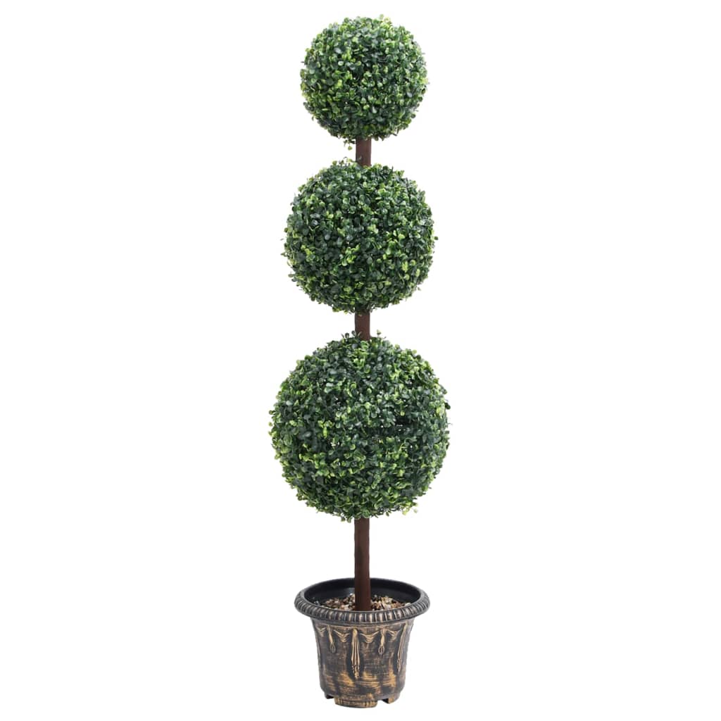 Planta De Boj Artificial Con Macetero Verde 100 Cm