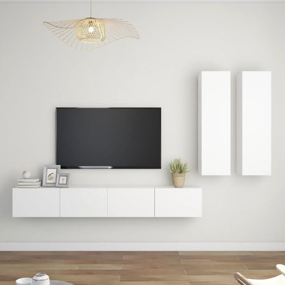 Conjunto De Mueble De Tv Madera De Ingeniería