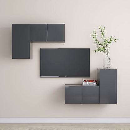 Conjunto De Mueble De Tv Madera De Ingeniería