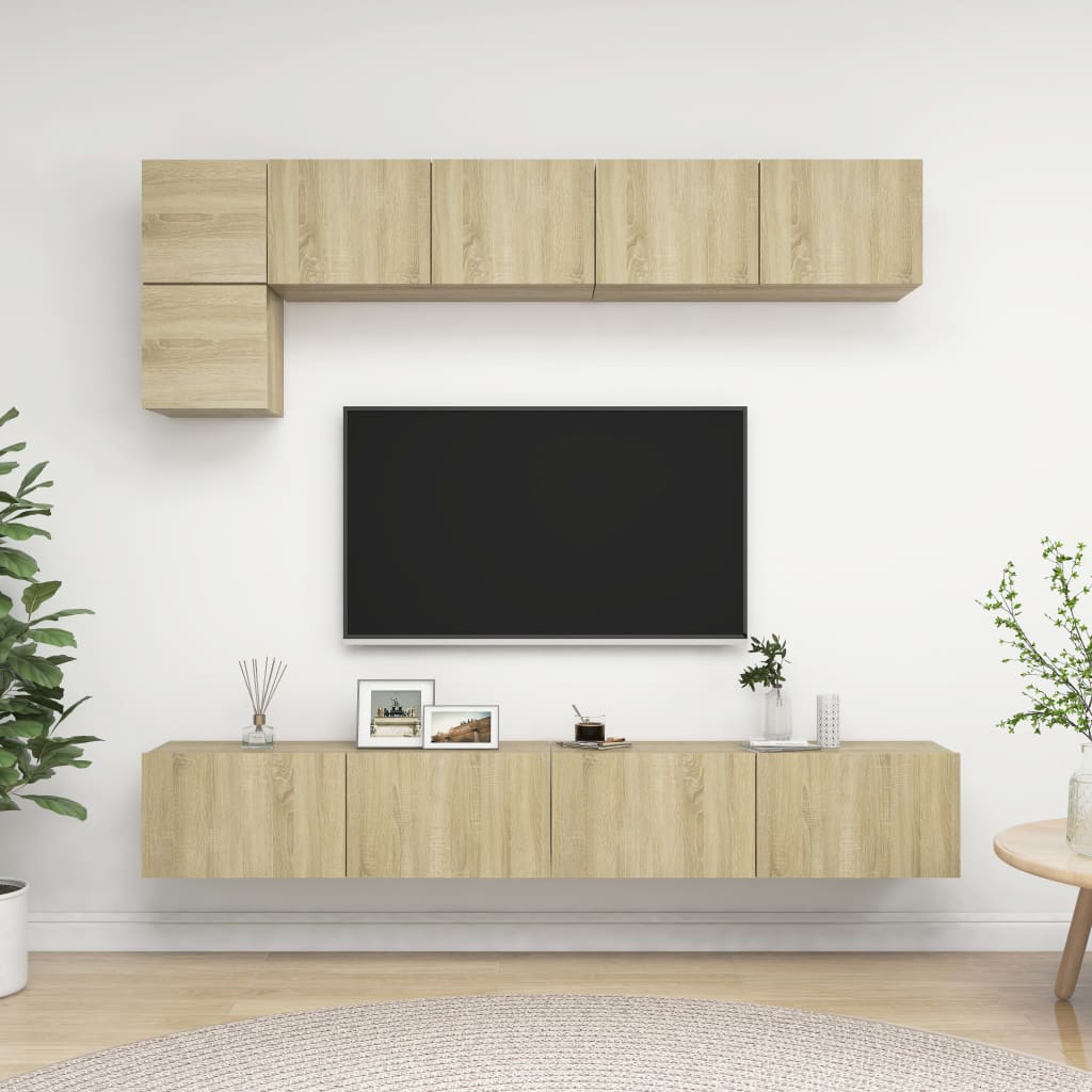 Conjunto De Mueble De Tv 5 Pcs