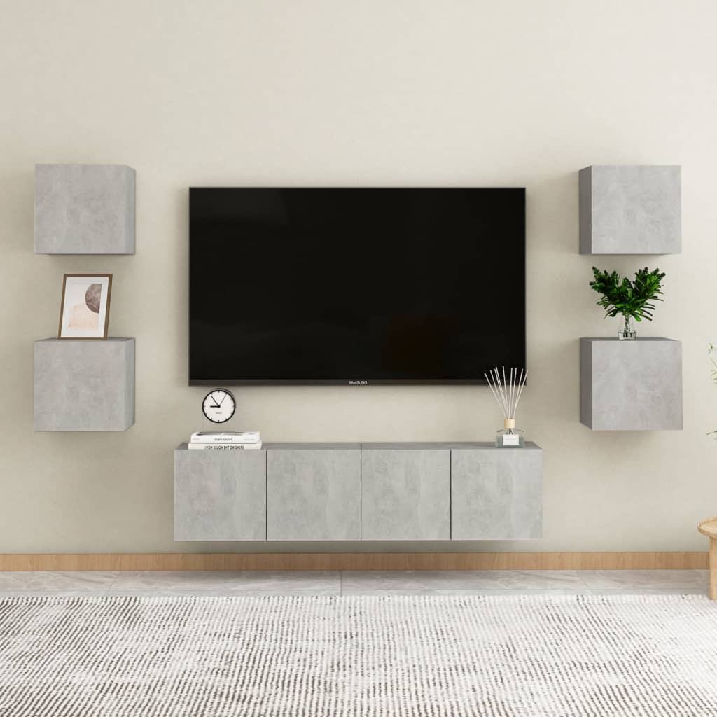 Conjunto De Mueble De Tv 7 Pcs