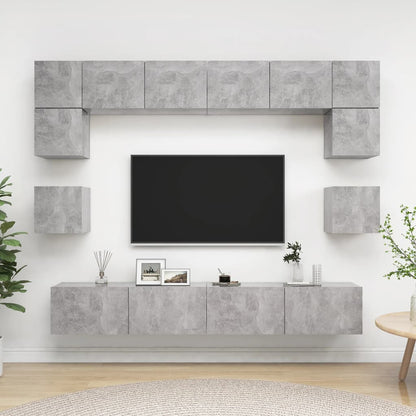 Conjunto De Mueble De Tv 8 Pcs Roble Artesanal