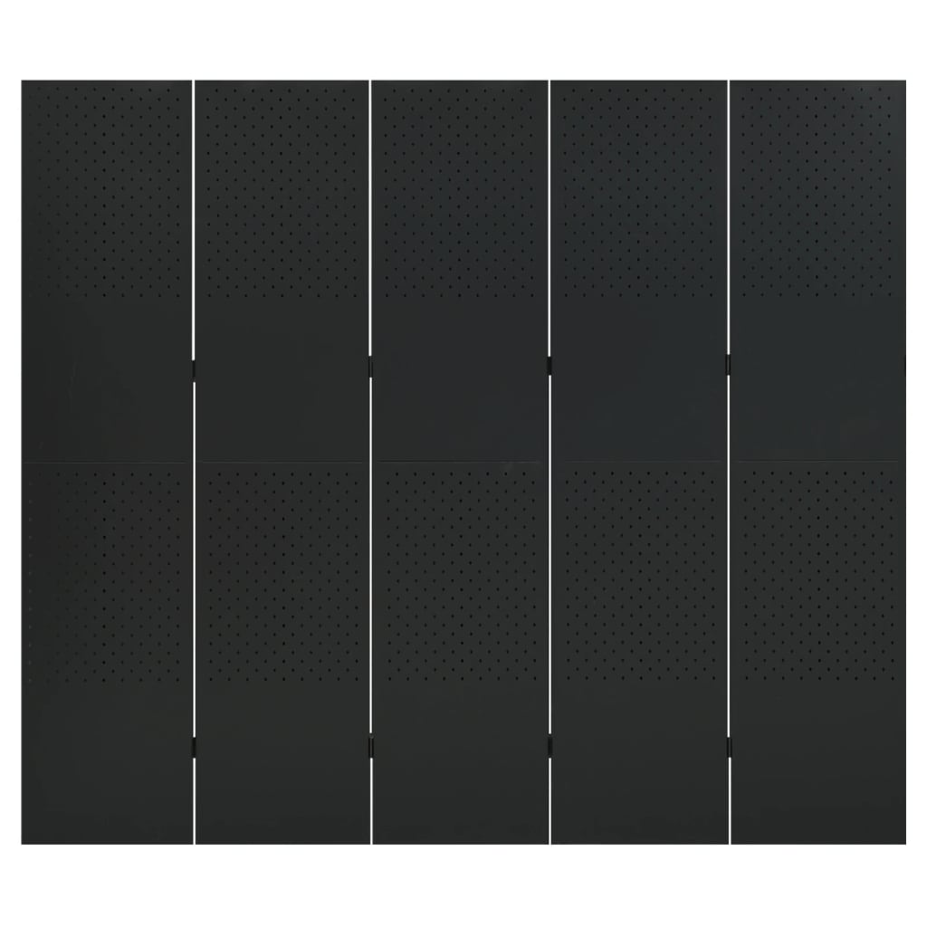 Biombo Divisor De 5 Paneles Acero