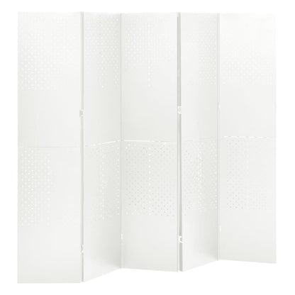 Biombo Divisor De 5 Paneles Acero