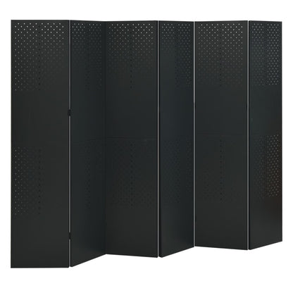 Biombo Divisor De 5 Paneles Acero