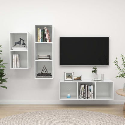 Conjunto De Mueble De Tv 37 X 37 X 107 Cm