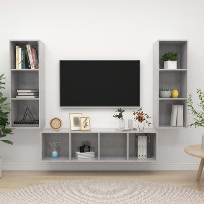 Conjunto De Mueble De Tv 3 Pcs Roble Artesanal