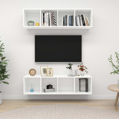 Conjunto De Mueble De Tv 2 Pcs 37 X 37 X 142,5 Cm