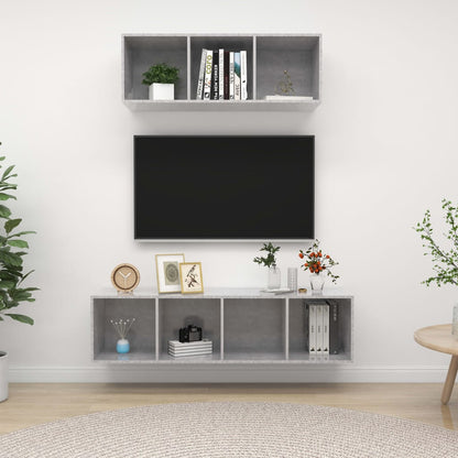 Conjunto De Mueble De Tv 2 Pcs Madera Contrachapada