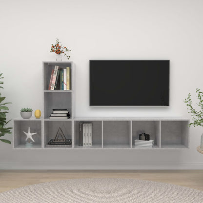 Conjunto De Mueble De Tv 3 Pcs Roble Artesanal