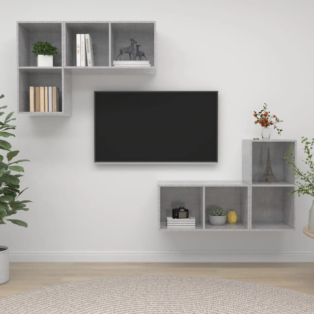 Conjunto De Mueble De Tv 4 Pcs 37 X 37 X 72 Cm