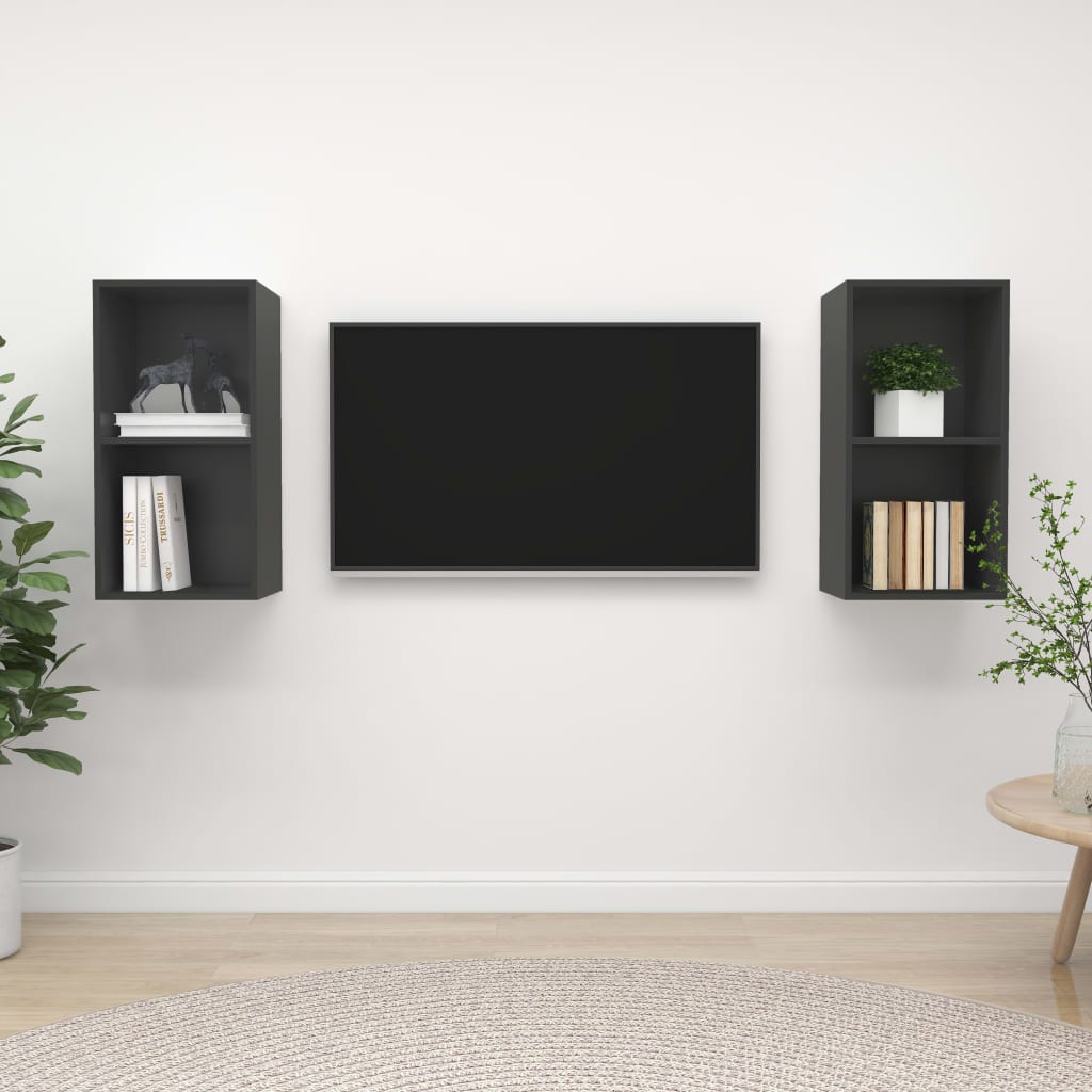 Conjunto De Mueble De Tv 2 Pcs 37 X 37 X 72 Cm