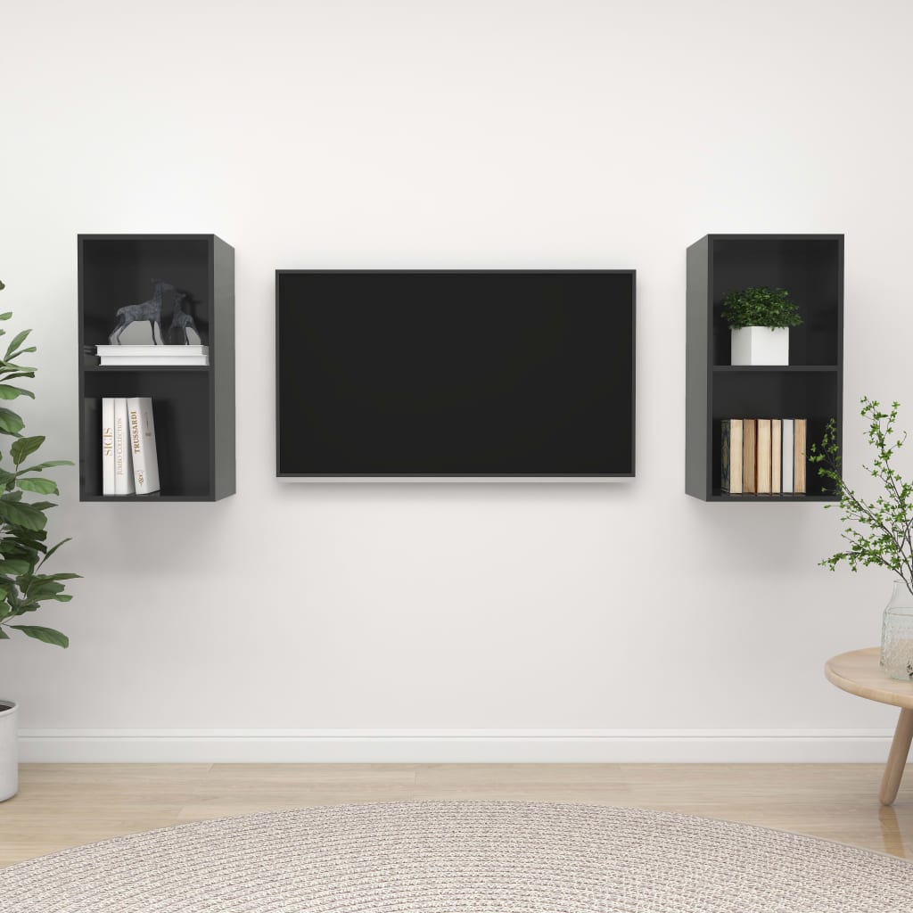 Conjunto De Mueble De Tv 2 Pcs 37 X 37 X 72 Cm