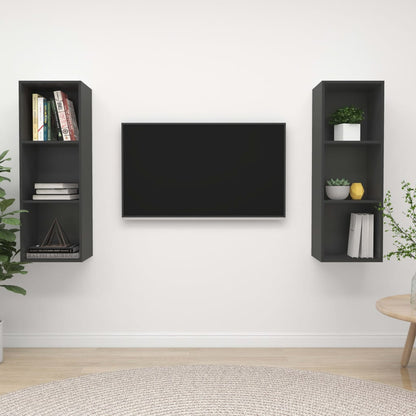 Conjunto De Mueble De Tv 2 Pcs 37 X 37 X 107 Cm
