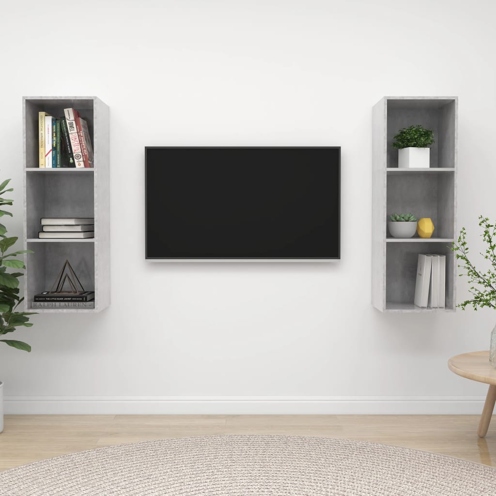 Conjunto De Mueble De Tv 2 Pcs 37 X 37 X 107 Cm