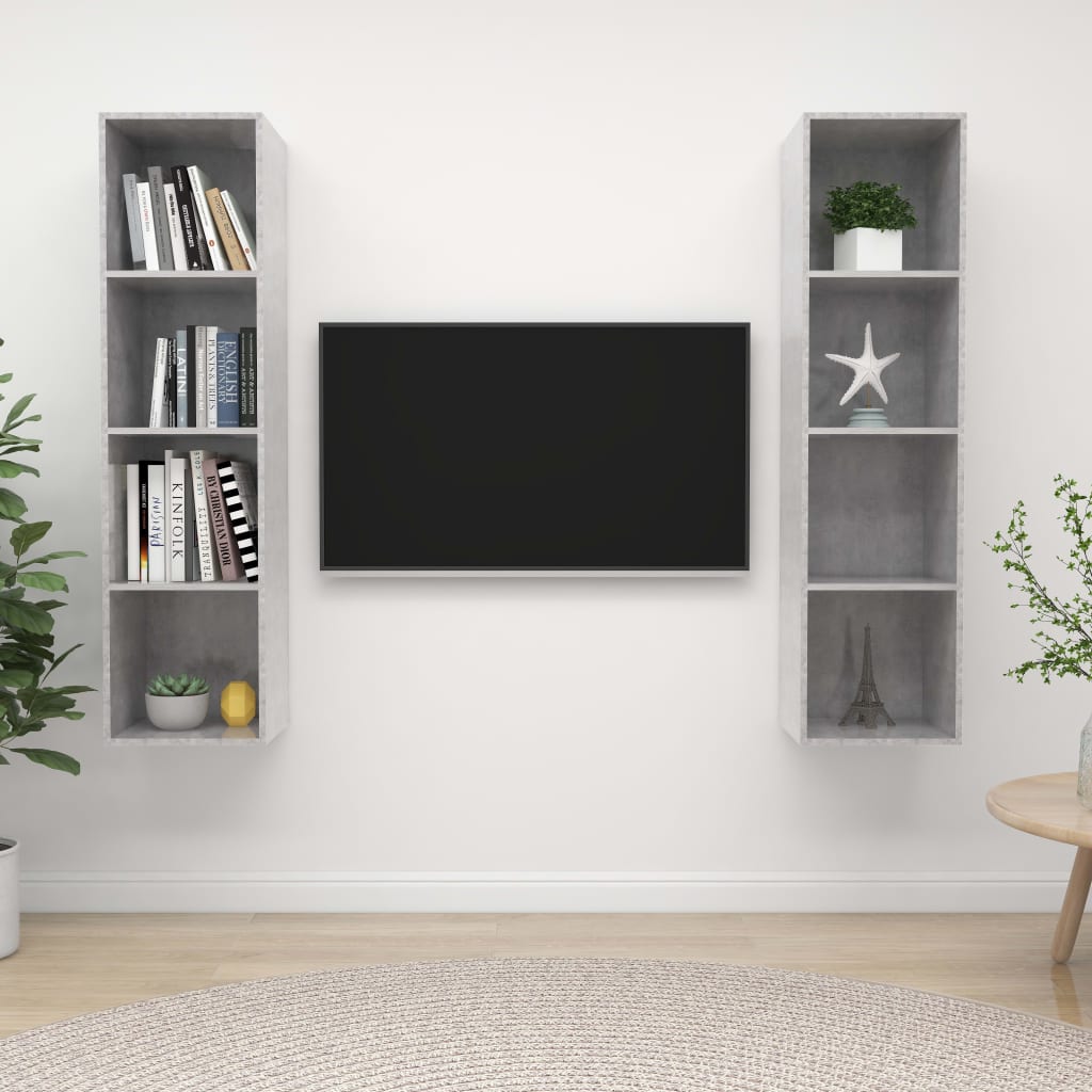 Conjunto De Mueble De Tv 2 Pcs Marrón 37 X 37 X 142,5 Cm