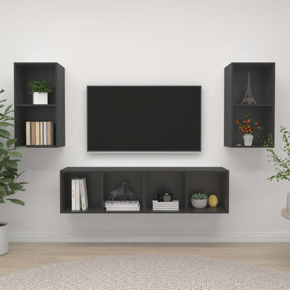 Conjunto De Mueble De Tv 4 Pcs Roble Artesanal 37 X 37 X 72 Cm