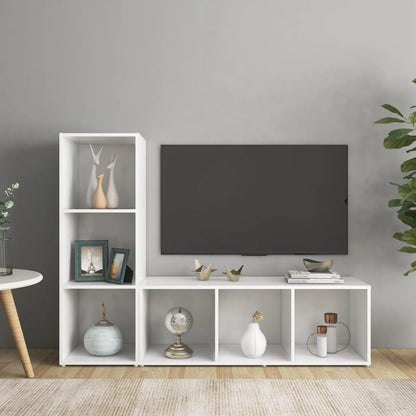 Conjunto De Mueble De Tv 2 Pcs Roble Artesanal 37 X 35 X 107Cm