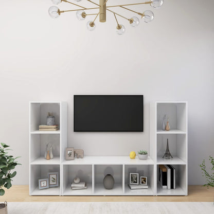 Conjunto De Mueble De Tv 3 Pcs Roble Artesanal 37 X 35 X 107 Cm