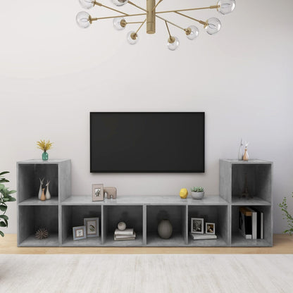 Conjunto De Mueble De Tv 4 Pcs Roble Artesanal 37 X 37 X 72 Cm